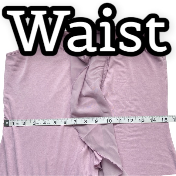 Saks Fifth Avenue Dusty Lavender Layered Ruffle Tank Stretchy Soft Size Small - Picture 12 of 14